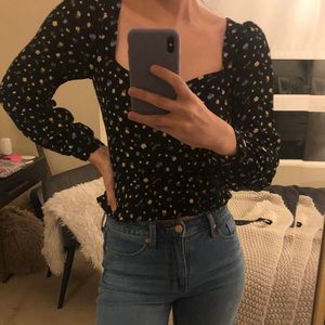 Reformation cropped blouse